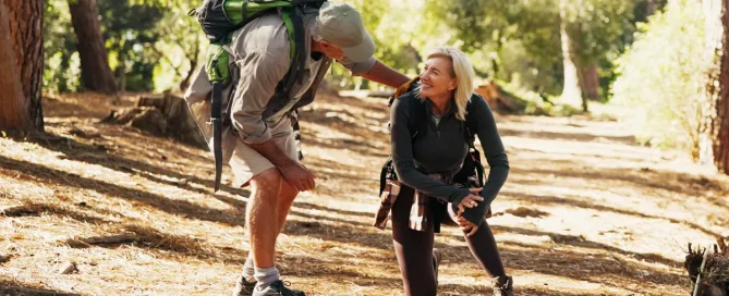 Photo of hiker with knee pain